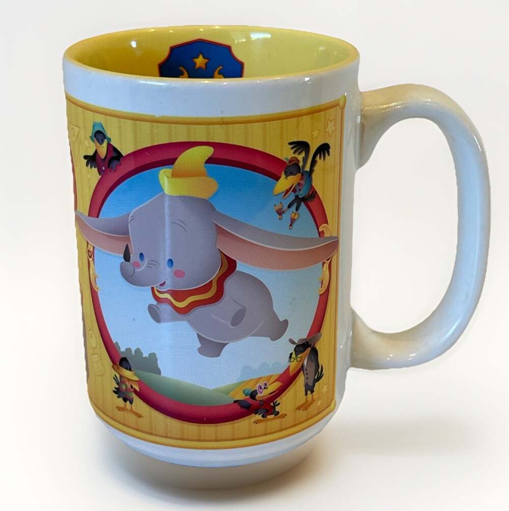 Disney Parks Wonder Ground Jerrod Maruyama Cute Dumbo Timothy Ceramic Mug